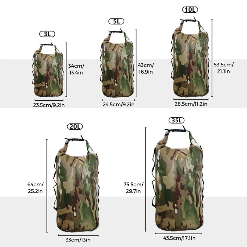 Waterproof Dry Bag Lightweight Outdoor Dry Sack with Shoulder Straps