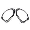 2Pcs Car Carbon Fiber Texture Roof Speaker Ring Cover Trim
