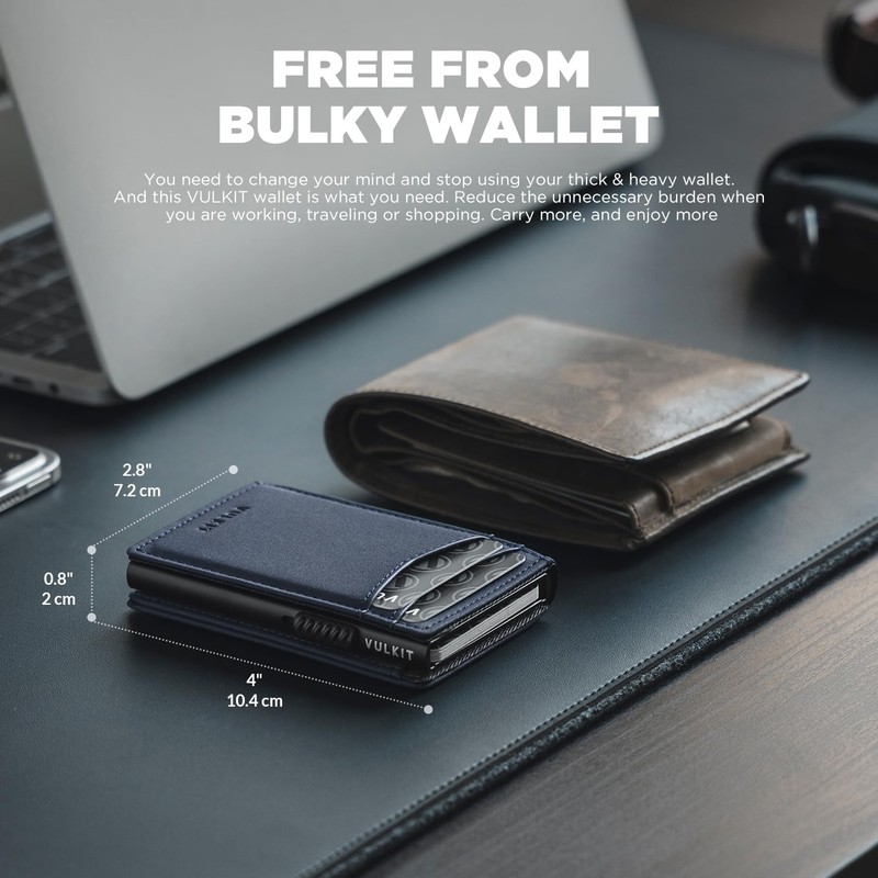 VULKIT Slim Credit Card Holder with RFID Blocking Card Holder