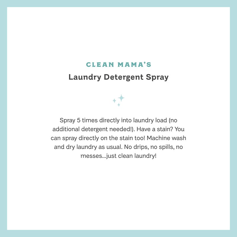 Clean Mama Laundry Detergent Spray & Pre-Treater - Natural Laundry