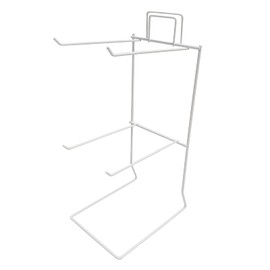 4 Hook Retail Counter Top Display for Souvenirs, Keyrings POS Till Point in White (J48)