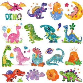 BUYUP Dinosaur Glitter Tattoos for Kids, 120 Styles Temporary Tattoos for Girls Boys, Gifts Games Toys, Stickers, Fake Tattoos for Birthday Decorations Party Bag Fillers