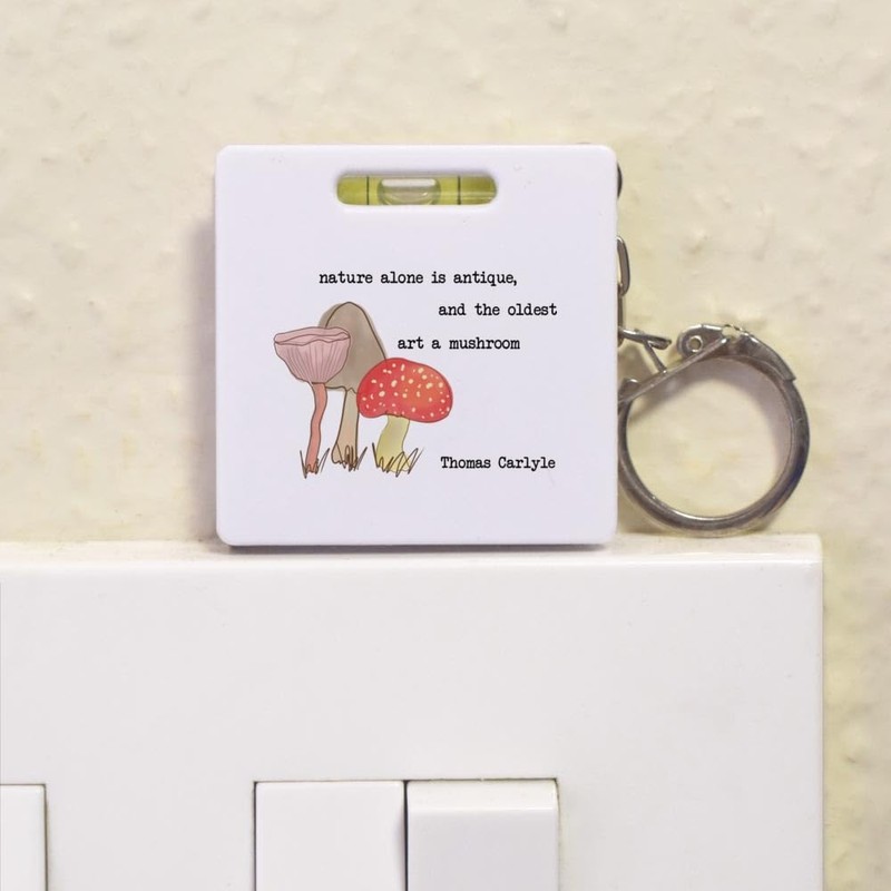 'Nature Alone Is Antique' Keyring Tape Measure/Spirit Level Tool (KM00043581)