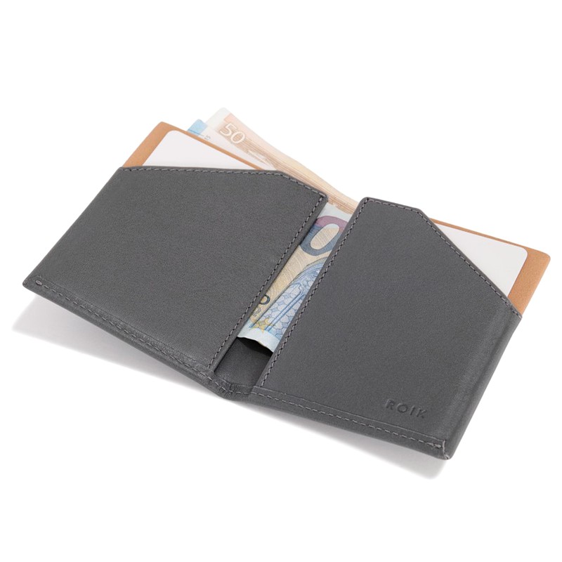 ROIK Small Men's Wallet - Leather Slim Wallet Without Coin