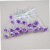 FOMIYES 60pcs Crystal Rhinestone Flower Hair Clips for Women u