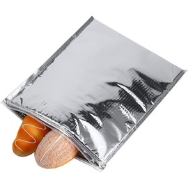 CYTGOUPER 5PCS Aluminum Foil Insulated Bag,Reusable Silver Insulation Bag,25x30cm Small Cool Bags Thermal Cooler for Travel Picnic Lunch Travel Camping and Daily Food Preservation