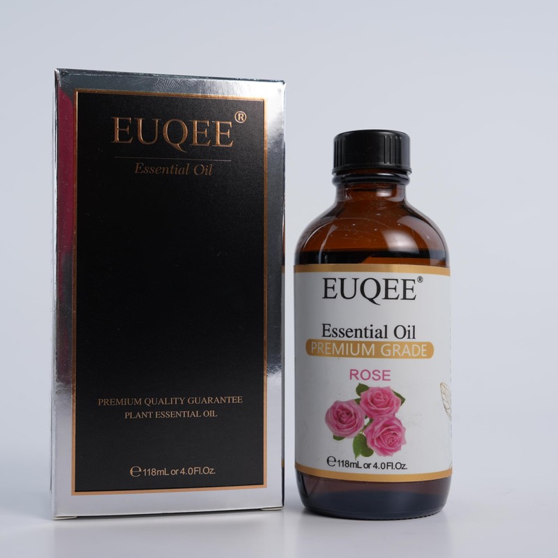 EUQEE Rose Essential Oil 118mL Large Capacity Rose Oil Premium