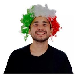 5 Pelucas Afro Tricolor Viva México Fiesta Patrias Seleccion Tricolor