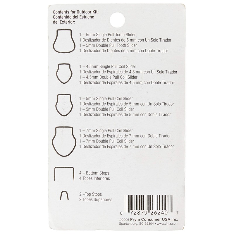 Dritz 313, Kit de reparación de Cremalleras para Exteriores