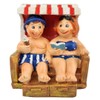Dio Beach Chair Couple Figurine Made of Polyresin Decorative Figurine