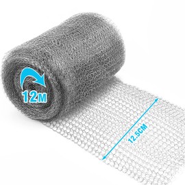 Wire Mesh Hole Fill Fabric, Stainless Steel Mesh Gap Blocker Easy to Work with, Gap Blocker for Building Hole,Protect Saplings&Seeds,Barbecue Grill Clean,Fill Fabric DIY