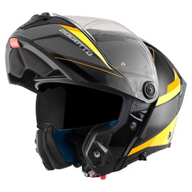Bogotto Ezion Flip-Up Helmet, Matte Black/Yellow, S