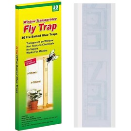 N/A Mosqueda Window Fly Traps, Sticky Fly Traps for Indoors, Fly Catchers 30 Pack