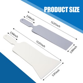 Hovom 2PCS Car Bulldozer Squeegee, Long Handle Tint Tools, Scrubber Bulldozer Squeegee for Car Window Cleaning/Vinyl Wrap/Snow Frost Ice Removal, Auto Flat Glass Tint Squeegees (2PCS: Gray+White)