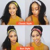 Urshiney Curly Human Hair Headband Wigs for Women Machine Made