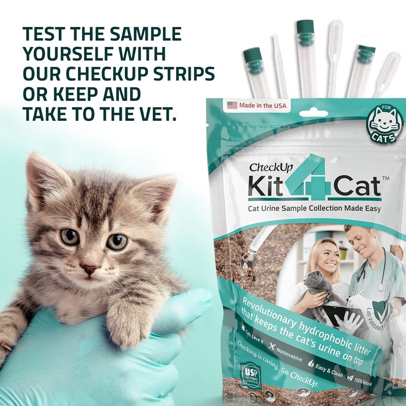 KIT4CAT 2lb Hydrophobic Cat Litter for Urine Collection, Hydrophobic Sand