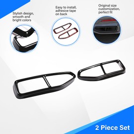 DIYUCAR Stainless Steel Exhaust Trim Black Exhaust Pipe Decoration Accessories for 7 Series G11 G12 2019-2020