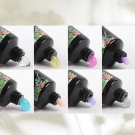 Biutee Polygel Set, Length Tip, Nail Gel Set, Length Tip, Beginner, Length Set, 0.6 fl oz (15 ml) x 8 Colors, Glow Nail Gel, Chameleon Gel, Luminousness, Glow in the Dark, Top Coat, Base Coat, Warm