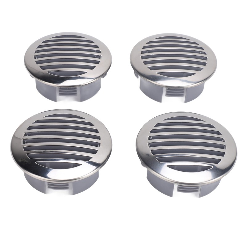 4pcs Stainless Steel Air Vents Louvered Grille Cover Vent Hood