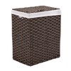 Seville Classics Premium Handwoven Portable Laundry Bin Basket with Carrying