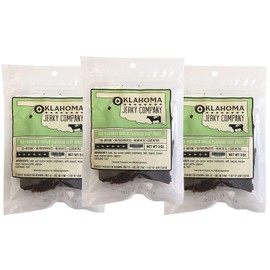 Old Fashioned Style Gluten Free Garlic Beef Jerky - 3 PACK - No Frills Tough and Dry Style Beef Jerky - All Natural, No Added Preservatives and No Added MSG - 6 total oz.