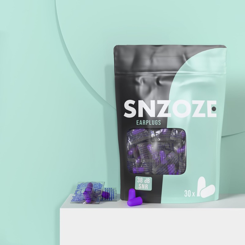 SNZOZE 30 Pairs Ultra Soft Foam Ear Plugs, Perfect for