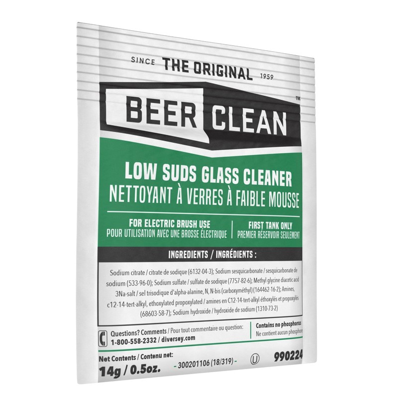 BEER CLEAN 990224 Low Suds Glass Cleaner, Restaurant Barware &