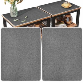 DAWNTREES Night Stand Covers Set of 2,11.8" x 15.7" Small Bedside Table Cloth,Waterproof and Anti Slip,Nightstand Mat Protector,Dark Gray
