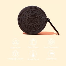 Viwind Cute Case Cover Compatible with AirPods 3rd with Carabiner Keychain Hook,Funny Unique 3D Soft Silicone Shockproof Protective Skin Case Cover for Airpod 3rd Case-Biscuits