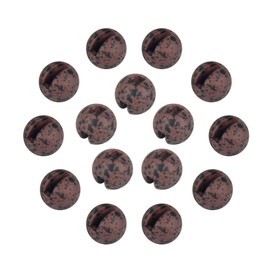 MUUNN 50pcs Tungsten Slotted Beads for Fly Tying, Sink Deeper and Faster 12 Colors/13 Sizes Slotted Tungsten Beads Fly Tying Beads Head Fly Tying Materials(Mottled Brown,3.3mm)
