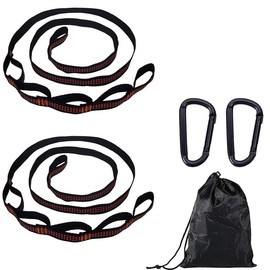 2Pcs Hammock Tree Straps Tree Swing Straps,Tree Swing Straps Hammock Straps,Hammock Straps Heavy Duty Triple Stitched Non-Stretch Polyester Hammock Tree Straps with 2 Carabiners and Storage Bag