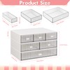 Stackable Desk Organizer with 6 Drawers, VASZOLA 3 Tier Plastic