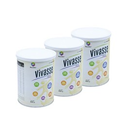 3 Pack Vivasse Natural Fórmula polimérica, para todas las edades. Lata 400gr c/u