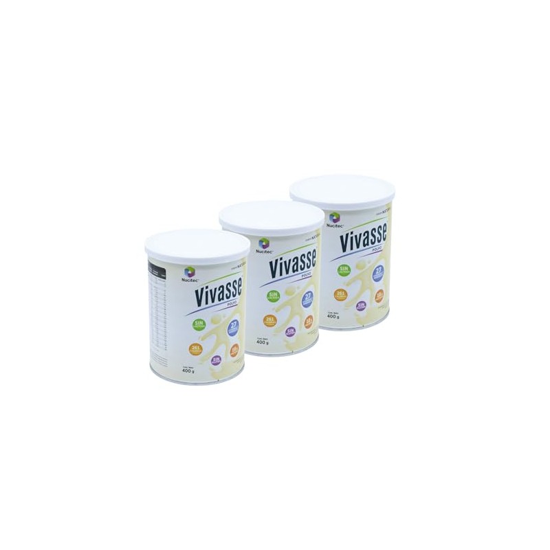 3 Pack Vivasse Natural Fórmula polimérica, para todas las edades.