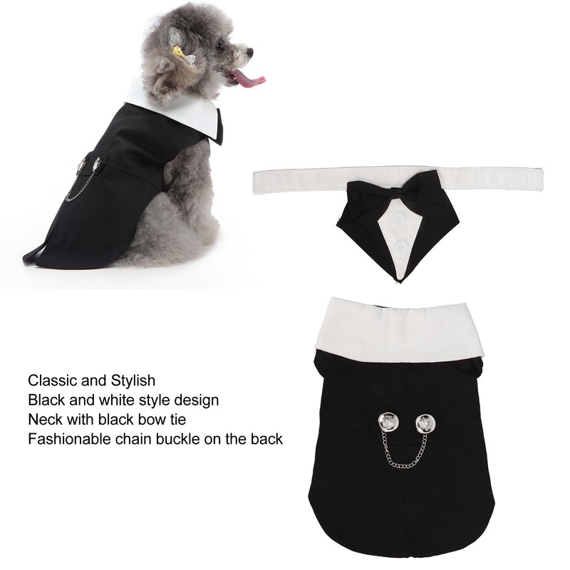 Dog Suit Soft Breathable Fashionable Bow Tie Puppy Costume for