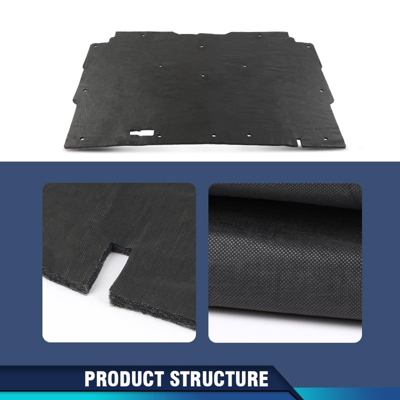 PIT66 Hood Insulation Pad 1/2" with Clips Compatible with Chevy