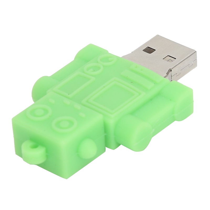 Cartoon U Disk Green Robot Appearance High Speed Bulk Storage