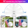 6FT Flag Pole for Outside House with Steel Bearing Rings,