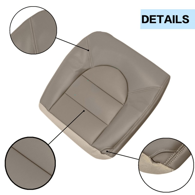FZJDSD Tan Driver Side Bottom Replacement Microfiber Leather Seat Cover