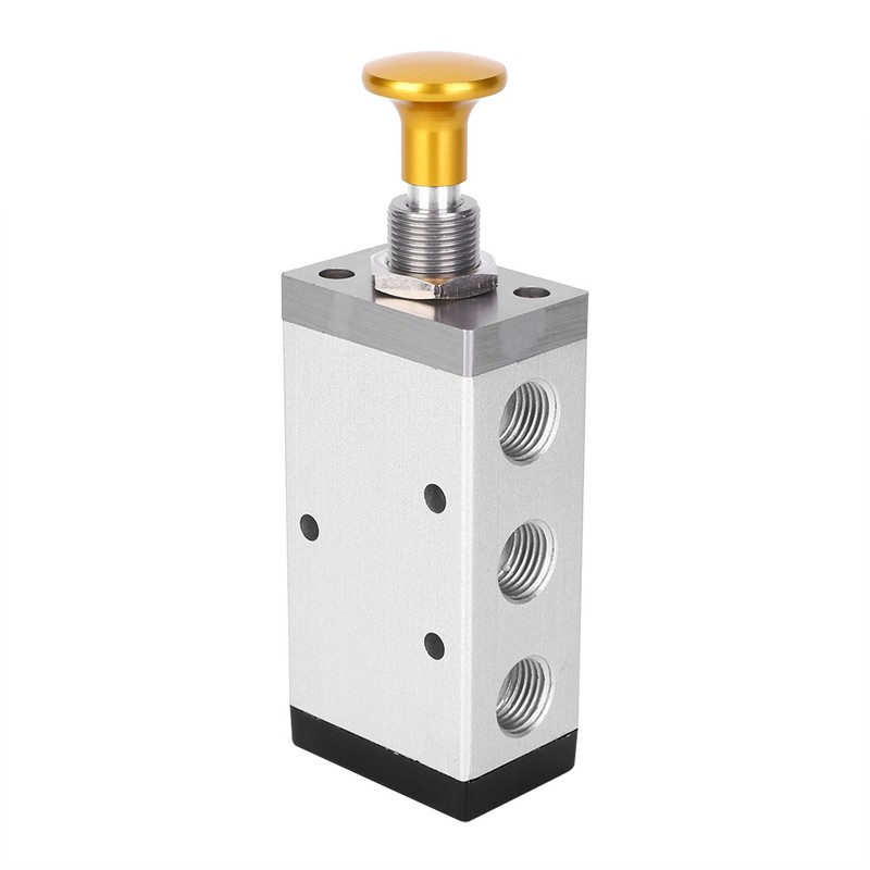 Hand Valve Two Position Five Way Button Valve Aluminum Alloy