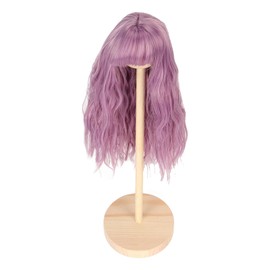 Doll Wig, Soft and Heat Proof Material Exquisite Craftsmanship Easy Stylishing Doll Long Deep Curly Hair for BJD SD Doll (Purple)