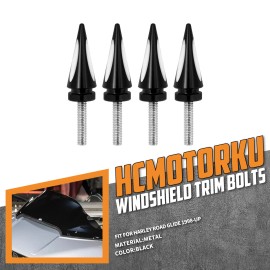 HDBUBALUS 4x Impaler Spike Windshield Aluminum Wind Screen Bolt Kit For Harley Road Glide