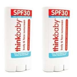 thinkbaby Sunscreen Stick, White/Orange, 0.64 Ounce (2 pack)