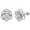 Silver Stud Earrings for Women Teens Girls, 925 Sterling Silver