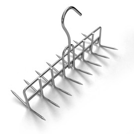 The Sausage Maker® Bacon Hanger 8-Prong Meat Hooks SUS304 Stainless Steel, Heavy Duty Butcher’s Hook Accessories for Meat Smoking, Processing, Drying, Grilling, BBQ, 9” W x 5.8” H