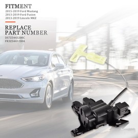 Predep Trunk Deck Lid Latch & Cable Compatible with 2015-2019 Ford Mustang 2013-2019 Ford Fusion 2013-2019 Lincoln MKZ, Tailgate Trunk Lock Actuator Replace 937-930, DS7Z5443200C, FR3Z5443200A