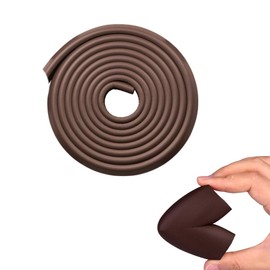 Armastuse Soft Corner Protector,Safety Corner Guards, 2 Meters per roll Protective Foam Cushion Corners Foam Set and Safe,Suitable for Edge of Table,Chair,TV Bench,Bed,Door,Wall(Brown)