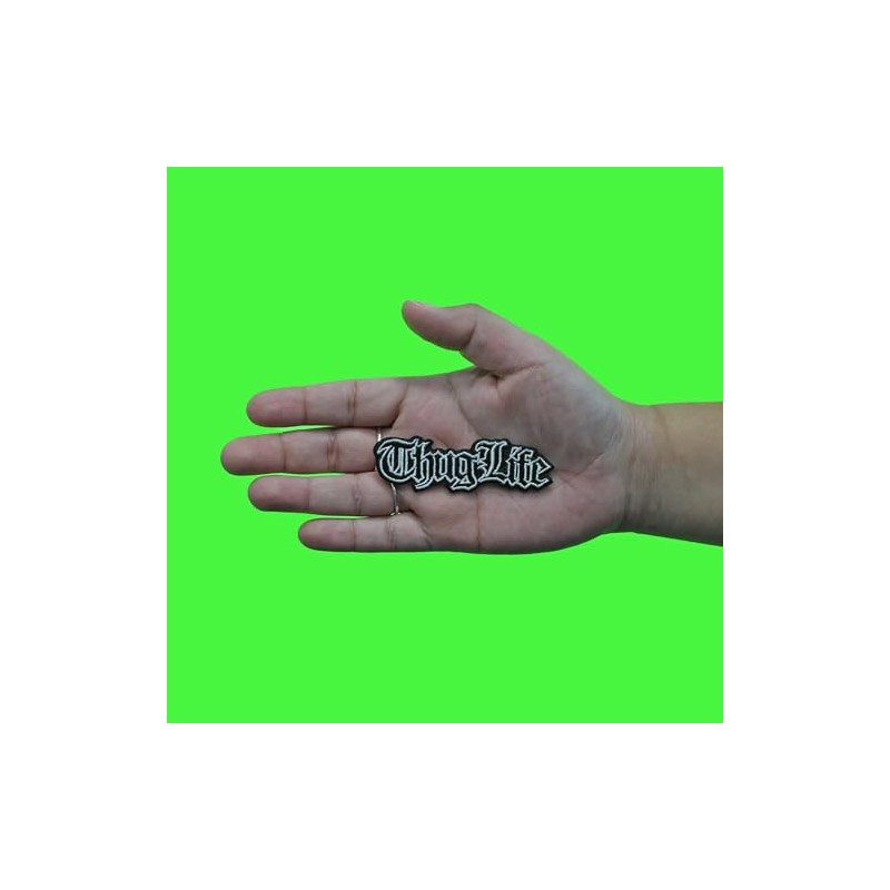 Thug Life Script Patch Old English Hood Embroidered Iron On