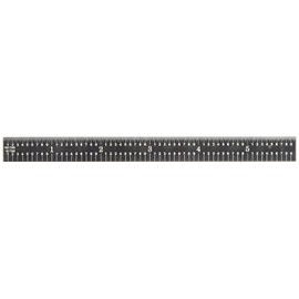 Fowler 52-307-006 Flexible Black Steel EZ Read Rule, 6" Length, 1/2" Width, 0.020" Thickness, 5R Graduation