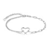 Candyfancy Heart Bracelet for Women 925 Silver Heart Silver Bracelet